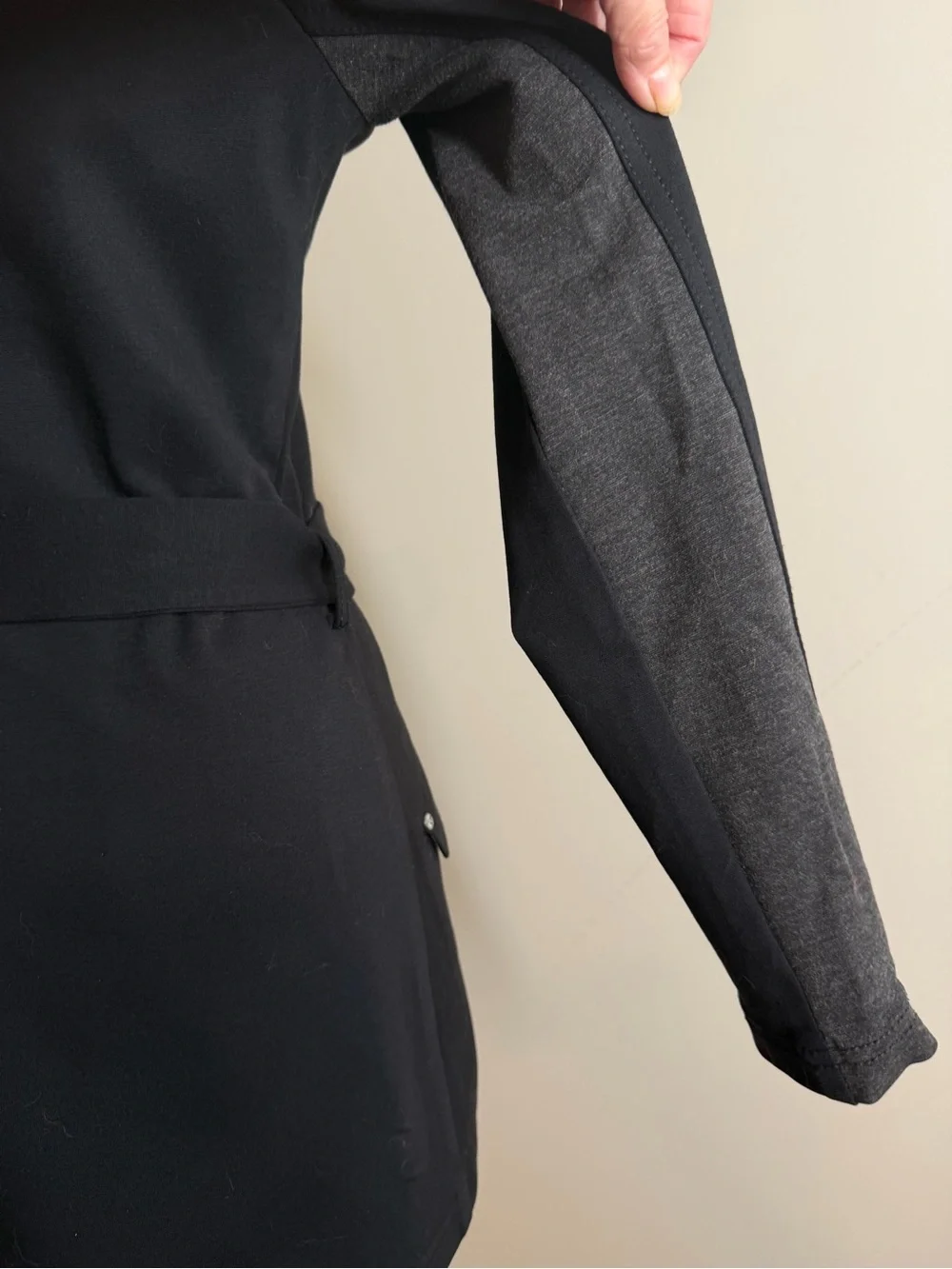 Michael Stars Women’s Classic Black -SZ S- Double-Breasted Short Trench Coat